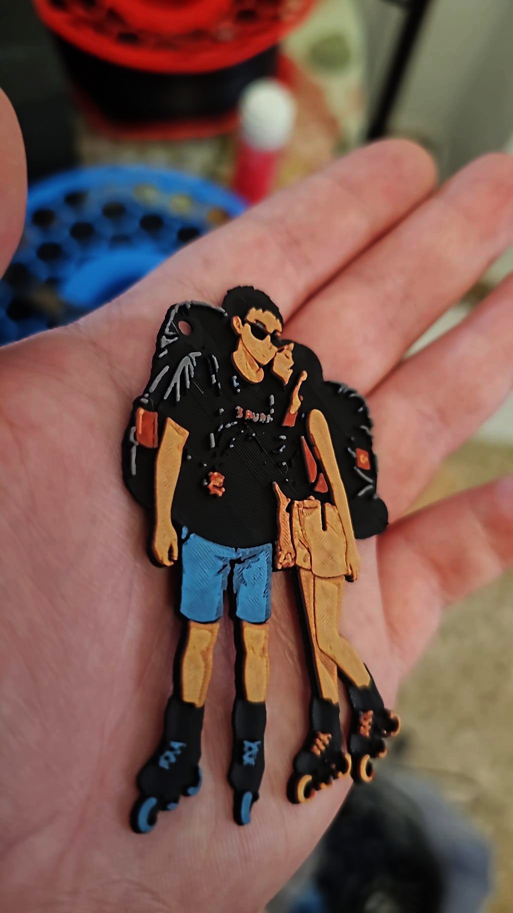 Figura personalizada de pareja patinando