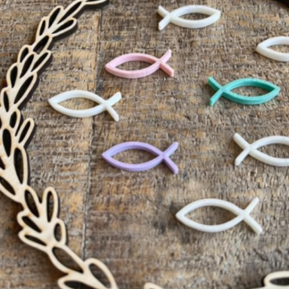 Detalle decorativo cristiano personalizado para bautizo