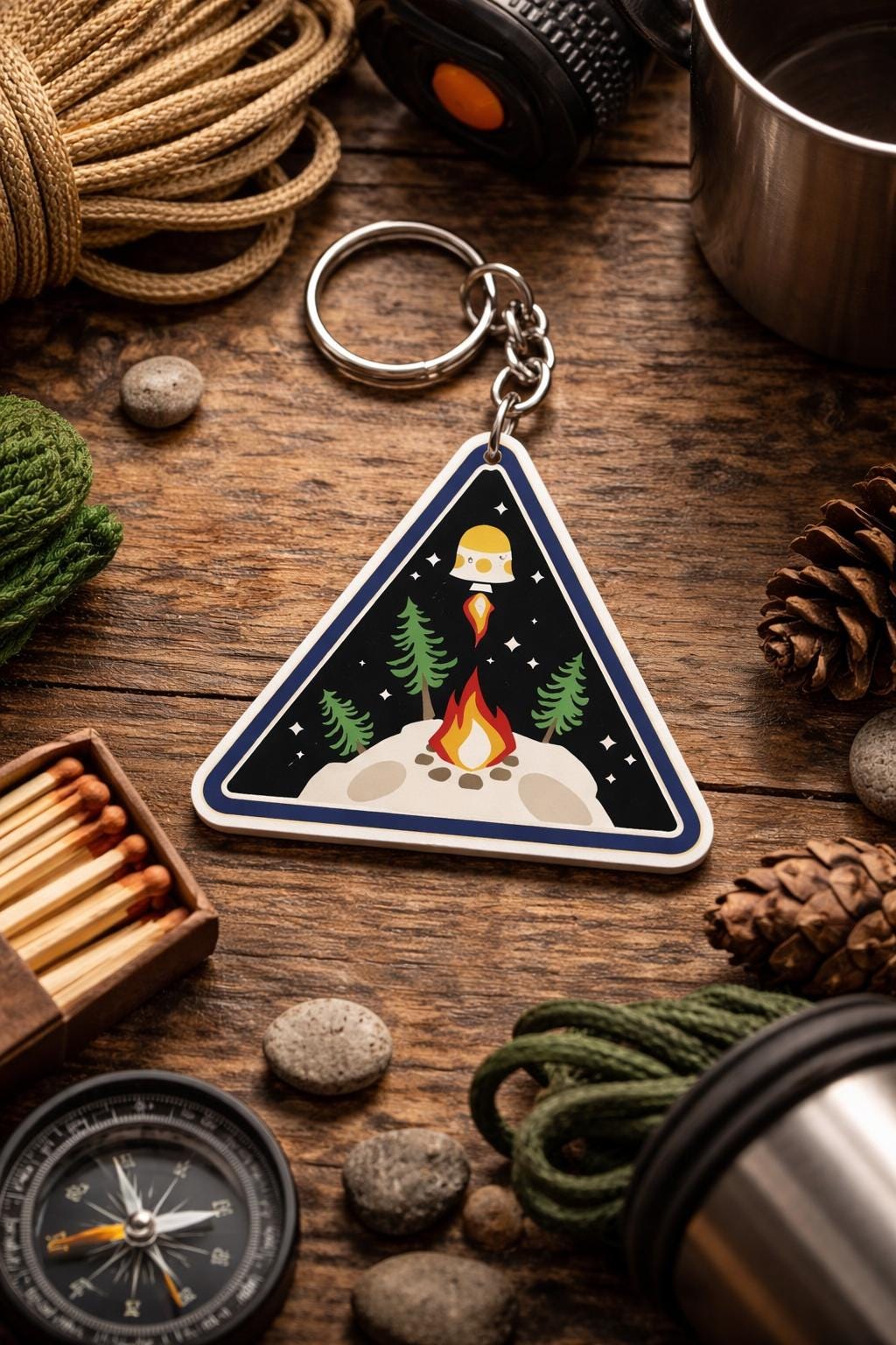 Outer Wilds Ventures Keychain 3D Logo | Fan Art | Gamer Gift - Imagen 2