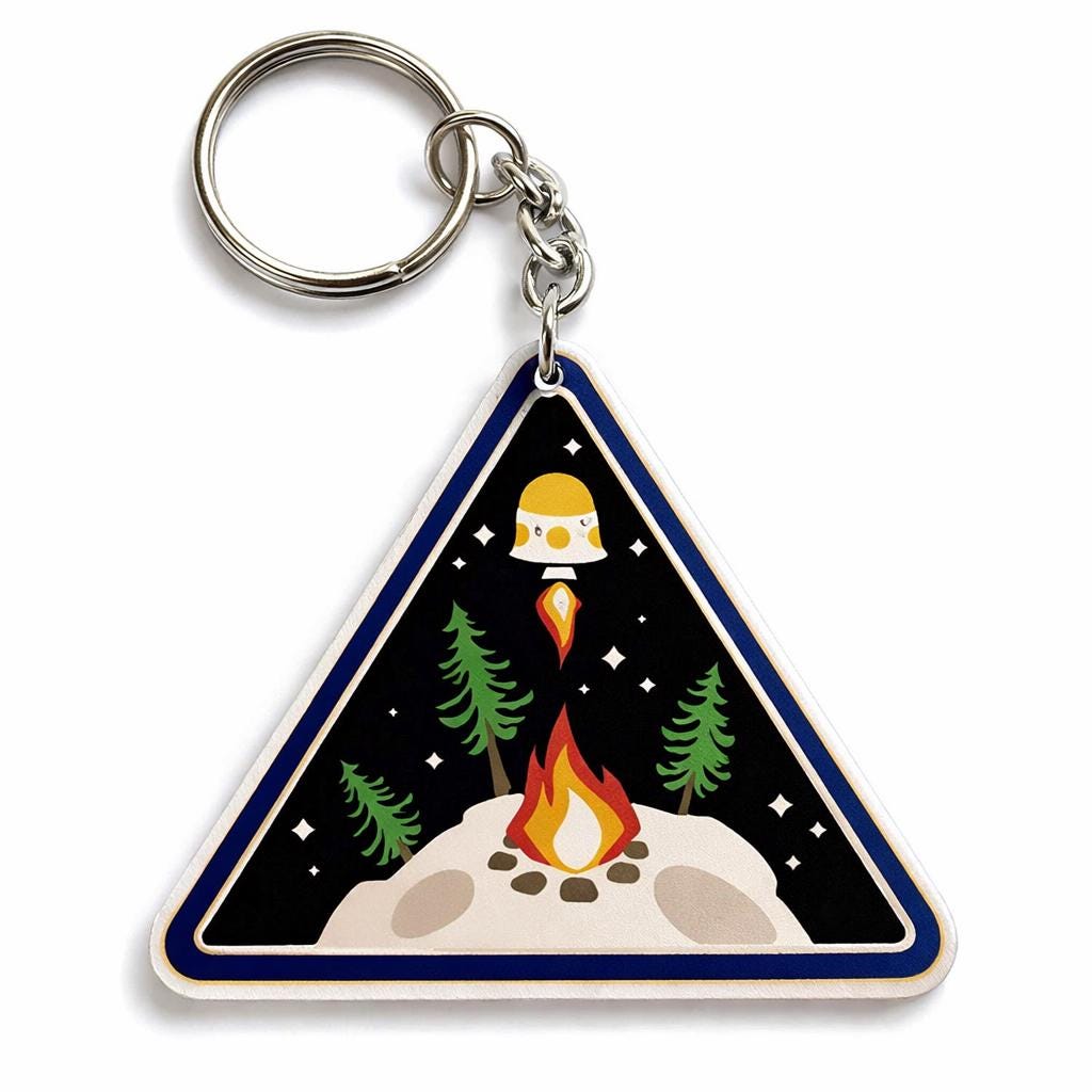 Outer Wilds Ventures Keychain 3D Logo | Fan Art | Gamer Gift